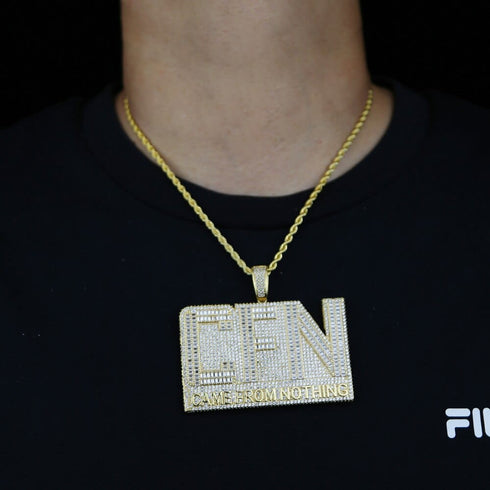 CFN Came From Nothing Baguette Iced Pendant
