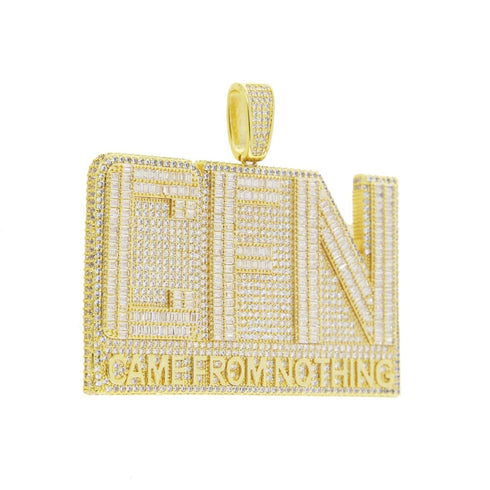 CFN Came From Nothing Baguette Iced Pendant