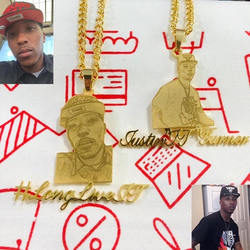 VVS Jewelry 3D Custom Portrait Photo Chain