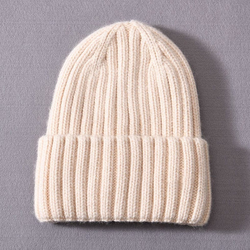 Chunky Silk Satin Lined Knitted Beanie