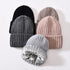 Chunky Silk Satin Lined Knitted Beanie