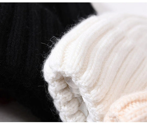 Chunky Silk Satin Lined Knitted Beanie