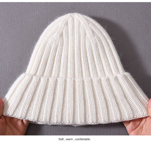 Chunky Silk Satin Lined Knitted Beanie