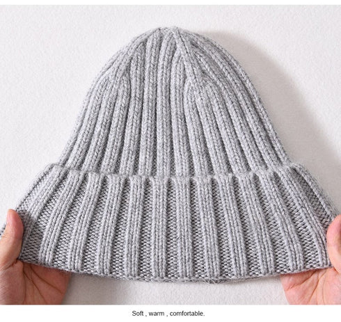 Chunky Silk Satin Lined Knitted Beanie