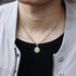 Circle Gold Initial Pendant Chain