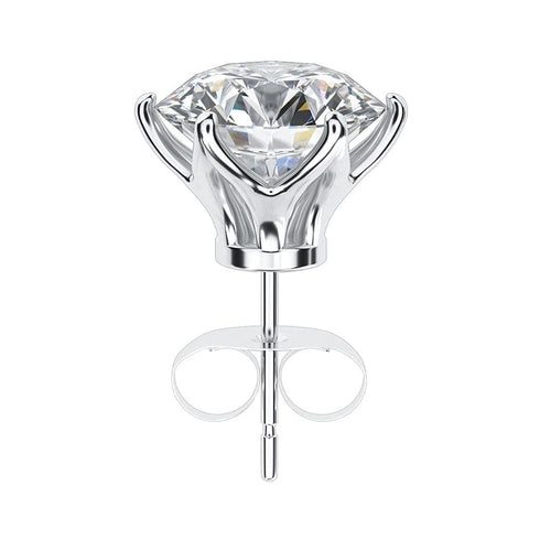Classic 925 Sterling Silver 0.1-1 VVS Carat Moissanite Stud Earrings