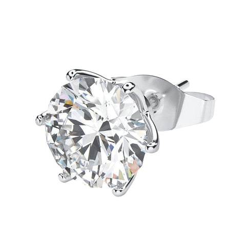 Classic 925 Sterling Silver 0.1-1 VVS Carat Moissanite Stud Earrings