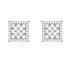 Classic Square 925 Silver Moissanite Iced Stud Earrings
