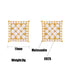 Classic Square 925 Silver Moissanite Iced Stud Earrings