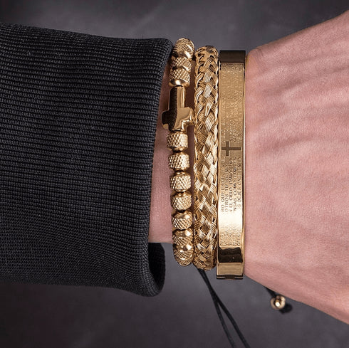 Cross 3pc Bracelet Set