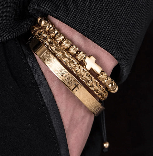 Cross 3pc Bracelet Set