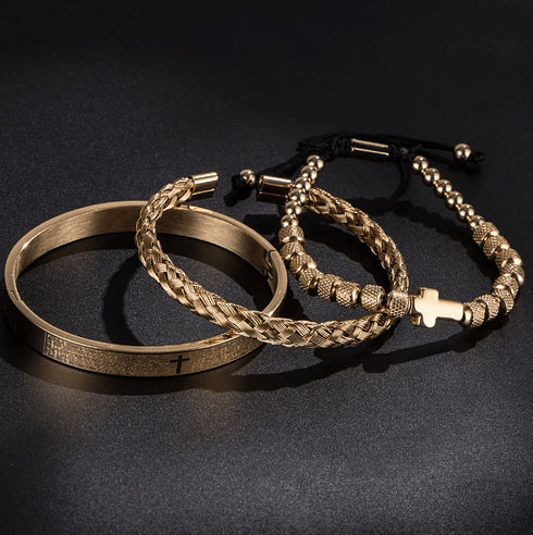 Cross 3pc Bracelet Set