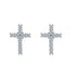 Cross 925 Silver Moissanite Iced Cross Earrings