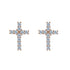 Cross 925 Silver Moissanite Iced Cross Earrings