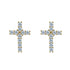 Cross 925 Silver Moissanite Iced Cross Earrings
