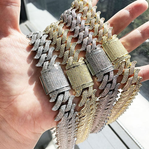 16mm Spiked Cuban Chain