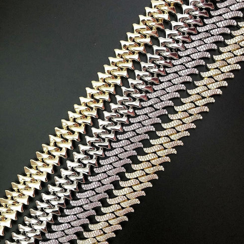 16mm Spiked Cuban Chain