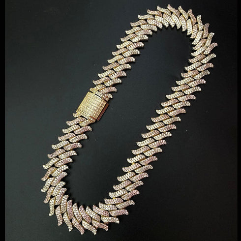 16mm Spiked Cuban Chain
