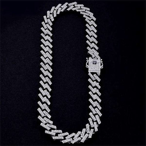 18k Thicc 15mm Gold/SIlver S-Link Cuban Chain & FREE Cuban Bracelet Bundle