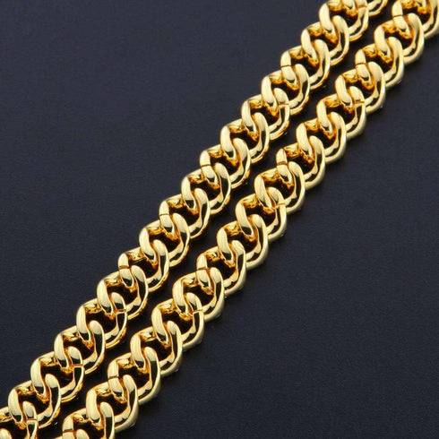 9mm Micro Pave Ultra Bling Women's Diamond Cuban Link Chain