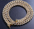 9mm Micro Pave Ultra Bling Women's Diamond Cuban Link Chain