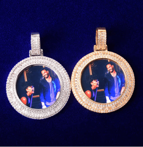 VVS Jewelry Solid Baguette Custom Photo Chain