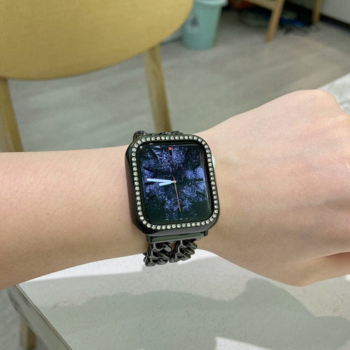 Compatible with Apple Watch - Double Cuban Chain Watch Band