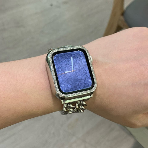 Compatible with Apple Watch - Double Cuban Chain Watch Band