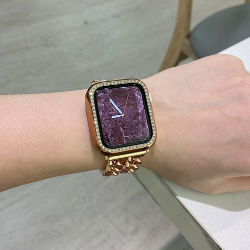Compatible with Apple Watch - Double Cuban Chain Watch Band