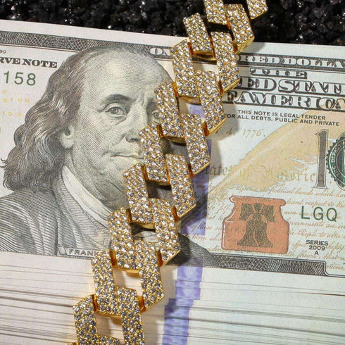 Extra Thicc 20mm Miami Prong Cuban Chain & FREE Bracelet
