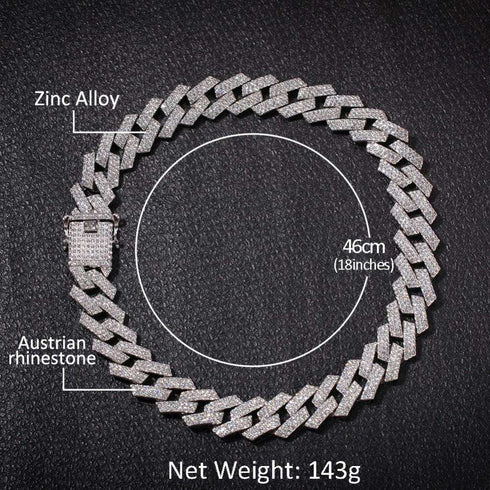 Extra Thicc 20mm Miami Prong Cuban Chain & FREE Bracelet
