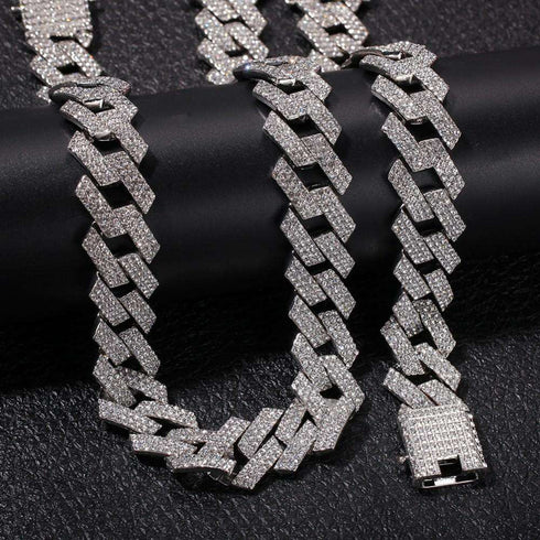 Extra Thicc 20mm Miami Prong Cuban Chain & FREE Bracelet