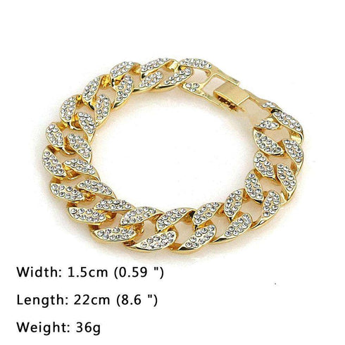 Gangsta Cuban Chain + Bracelet + Watch Set