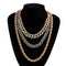 Getty Cuban + Miami Cuban + Rope Layered Choker Set