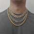 Getty Cuban + Miami Cuban + Rope Layered Choker Set