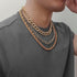 Getty Cuban + Miami Cuban + Rope Layered Choker Set