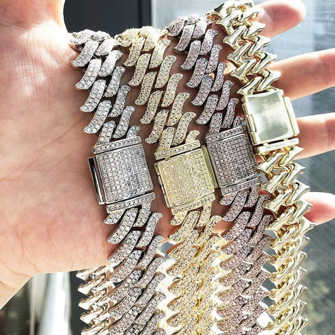 16mm Spiked Cuban Chain