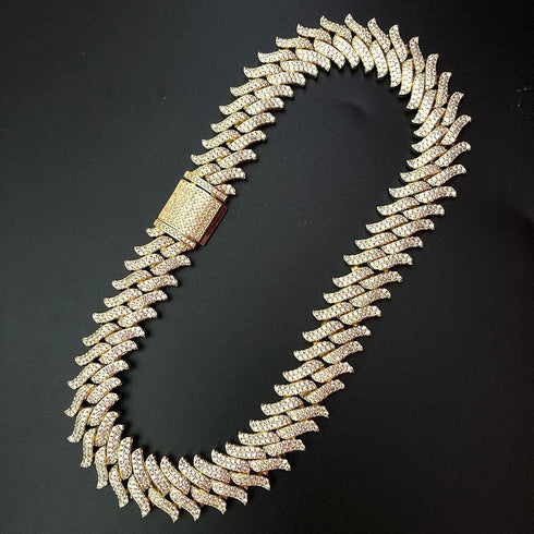 16mm Spiked Cuban Chain