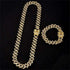18k Thicc 15mm Gold/SIlver S-Link Cuban Chain & FREE Cuban Bracelet Bundle
