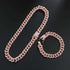 18k Gold/Silver Cuban Link Chain Set – Iced Out Necklace & FREE Bracelet