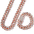 18k Gold/Silver Cuban Link Chain Set – Iced Out Necklace & FREE Bracelet