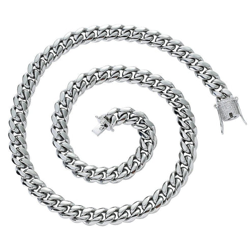 VVS Jewelry 316L Stainless Steel 18k Gold/Silver Cuban Chain + FREE Bracelet Bundle