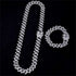 18k Thicc 15mm Gold/SIlver S-Link Cuban Chain & FREE Cuban Bracelet Bundle