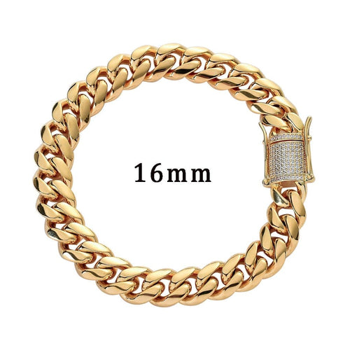 VVS Jewelry 316L Stainless Steel 18k Gold/Silver Cuban Chain + FREE Bracelet Bundle