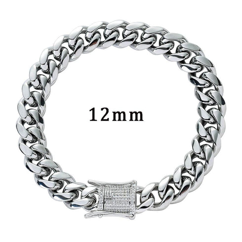 VVS Jewelry 316L Stainless Steel 18k Gold/Silver Cuban Chain + FREE Bracelet Bundle