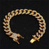 18k Gold/Silver Cuban Link Chain Set – Iced Out Necklace & FREE Bracelet