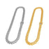 18k Gold/Silver Cuban Link Chain Set – Iced Out Necklace & FREE Bracelet