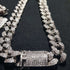 18k Gold/Silver Cuban Link Chain Set – Iced Out Necklace & FREE Bracelet