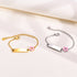 Custom Name Engraved Adjustable Baby Bracelet with Charm