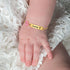 Custom Name Engraved Adjustable Baby Bracelet with Charm